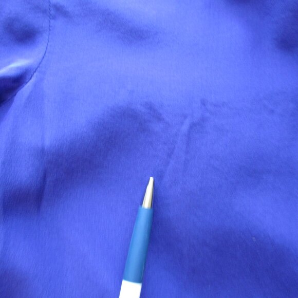 Rebecca Taylor Silk Blouse Shirt Womens 4 Small Blue Ruffle Pull Over Career - Picture 10 of 16